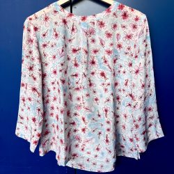BLOUSE PINK HIBISCUS